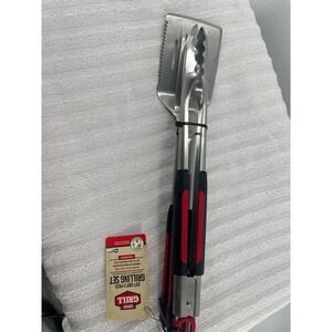 Expert Grill 3-Piece Soft Grip Grilling Set Stainless Steel Spatula Fork Tongs